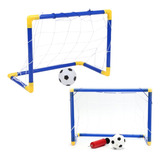 Kit 2 Traves Futebol Infantil Mini Golzinho +2 Bola 2 Bomba 