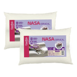 Kit 2 Travesseiros Nasa Cervical Duoflex Antiácaro - Frete Grátis