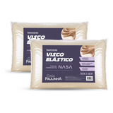 Kit 2 Travesseiros Nasa Viscoelastico Antialergico Macio