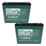 Kit 2 Un. Bateria 25ah 12v Ciclo Profundo 6-dzm-20 Triciclo
