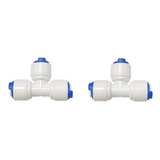 Kit 2 União Conexão Rápida T 1/4 Para Purificadores