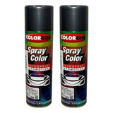 Kit 2 Unid Tinta Spray Automotivo Grafite Met Rodas Colorgin