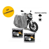 Kit 2 Unidades - Capa Cobrir Proteger Moto Impermeável 