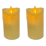 Kit 2 Velas A Pilha Decorativa Led Eletrônico