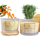 Kit 2 Velas Aromáticas Perfumada Alecrim