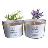 Kit 2 Velas Aromáticas Perfumada Lavanda E Alecrim 100g