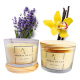 Kit 2 Velas Aromáticas Perfumada Vanilla