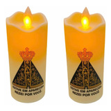 Kit 2 Velas Led Eletrônica Nossa Senhora Aparecida Envio-24h