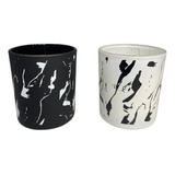 Kit 2 Velas Perfumadas Branco E Preto Aroma Casa Decoração