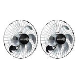 Kit 2 Ventilador Parede Biturbo 200w + Forte Potente Bivolt
