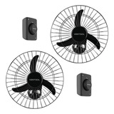 Kit 2 Ventiladores Parede Bivolt P/galpão Oficina Pavilhão