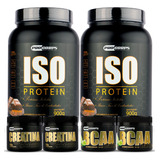 Kit 2 Whey 100% Isolado Blend + 2 Bcaa + 2 Creatina 