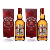 Kit 2 Whisky Chivas Regal Blended Scotch 12 Anos - 1 Litro