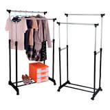 Kit 2 X Arara Dupla Roupas Cromada Regulavel Sapateira