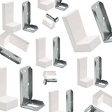 Kit 20 - Cantoneira De Fixaçao Para Moveis Com Capa Branca