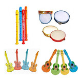 Kit 20 Brinquedos Viola Guitarra Pandeiro Flauta Atacado