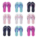 Kit 20 Chinelo Sandália Feminina Tecido Estampa Atacado K125