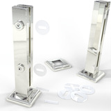 Kit 20 Coluna Torre Em Inox 40cm Para Guarda Corpo 2 Furos