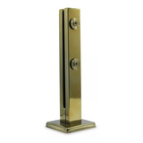 Kit 20 Coluna Torre Inox 40cm Guarda Corpo Vidro Dourado