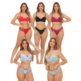 Kit 20 Com Conjuntos Lingerie Sutiã Com Bolha Atacado Luxo