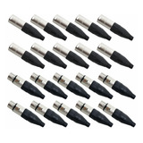 Kit 20 Conectores Xlr Macho/femea Canon Santo Angelo Sa2x