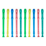 Kit 20 Flauta Doce Colorida Festa Criança Prenda Junina