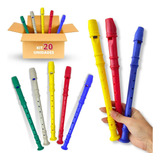 Kit 20 Flauta Doce Infantil Instrumento De Brinquedo