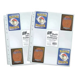 Kit 20 Folhas Plástica Pasta Fichário Cards Colecionáveis