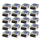 Kit 20 Fonte Chaveada 12v 5a 60w P/ Cftv Fita Led Bivolt Som