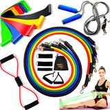 Kit 20 Itens Treino Elástico Thera Band Corda De Pular Faixa