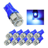 Kit 20 Lampada T10 5 Led Branca Pingo Luz 5050 Atacado