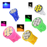 Kit 20 Lampada T10 8 Led Cores Pingo Luz Atacado