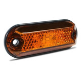 Kit 20 Lanterna Delimitadora Âmbar Lateral Carreta Baú 3leds
