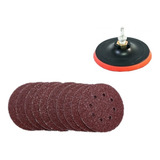 Kit 20 Lixas Velcro Com Aspiração C/furo + Suporte Velcro