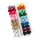 Kit 20 Mini Presilhas Encapadas Laços 4cm Especial Bebê Rn 