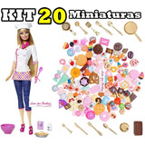 Kit 20 Miniatura Comida Cozinha Boneca