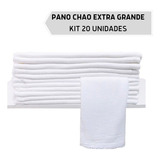 Kit 20 Pano De Chao Atacado Limpeza Saco Alvejado Grande Cor Branco