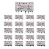 Kit 20 Pçs Relé Mini Reversível 24vdc Hf41f-24-zs 6a 250vac