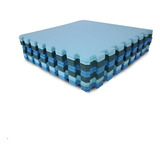 Kit 20 Peças Box Tapete Tatame Eva Infantil Azul 50x50cm 10m