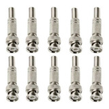 Kit 20 Peças Conector Bnc Com Mola/parafuso Plug Cftv 