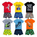 Kit 20 Peças Roupa Infantil Masculino 10 Conjuntos Verão