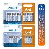 Kit 20 Pilhas Alcalina Philips 10