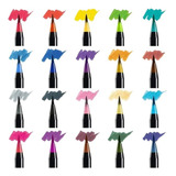 Kit 20 Pincéis Com Reservatório De Água Para Aquarela