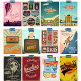 Kit 20 Placas Decorativas Vintage Quadros 20x30 Mdf Retro 