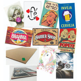 Kit 20 Placas Decorativas Vintage Sala Mdf 20x30 Bar Varias