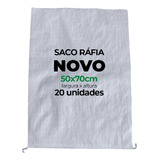 Kit 20 Sacos De Ráfia Novos 50x70 Entulhos, Ração Etc 40kg