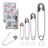 Kit 200 Alfinete De Segurança Em 4 Tamanhos Costura Fralda