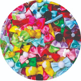 Kit 200 Lacinhos Banho Tosa + 100 Gravatinhas Para Pet Shop 