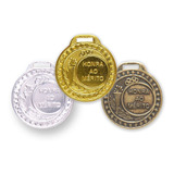 Kit 200 Medalhas Metal 29mm Honra Mérito - Ouro Prata Bronze