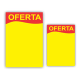 Kit 200 Pças - Cartaz Oferta Promoção 2 Medidas Gôndola.